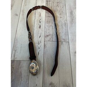 Silver Creek Classic Bullet Chamber Turns Western Brown Leather Belt Size 44